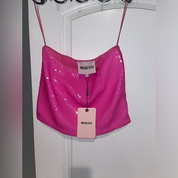New! Revolve x Miscreants Harper Pink Sequin Mini Skirt 💖 XS NWT! - Picture 10 of 12